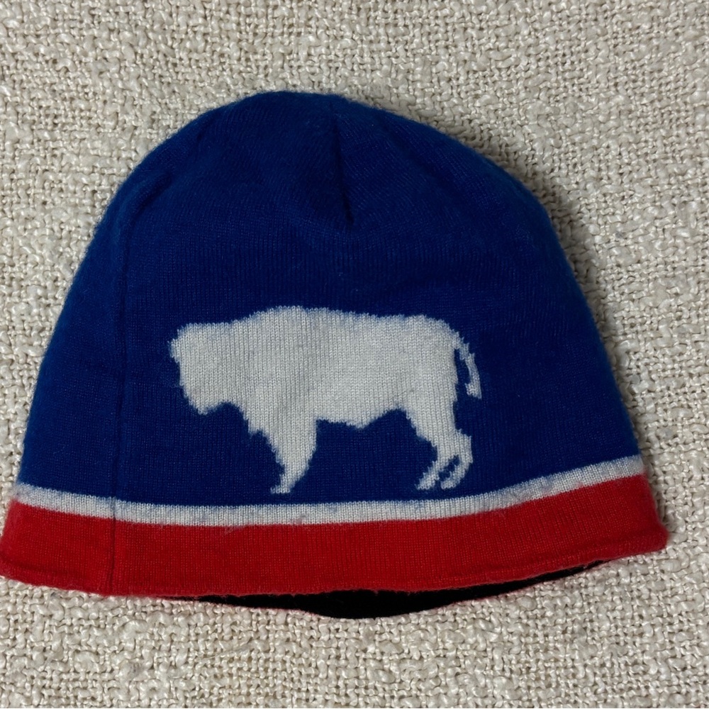 Patagonia Blue and Red Buffalo Bills Kids Beanie
